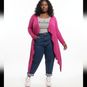 NWT Slashed Back Long Cardigan Sz XL